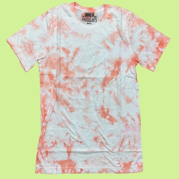 Inner Thoughts Orange Tie Dye Tee with "I Did It For Me" Design in Black - Picture 3 of 3